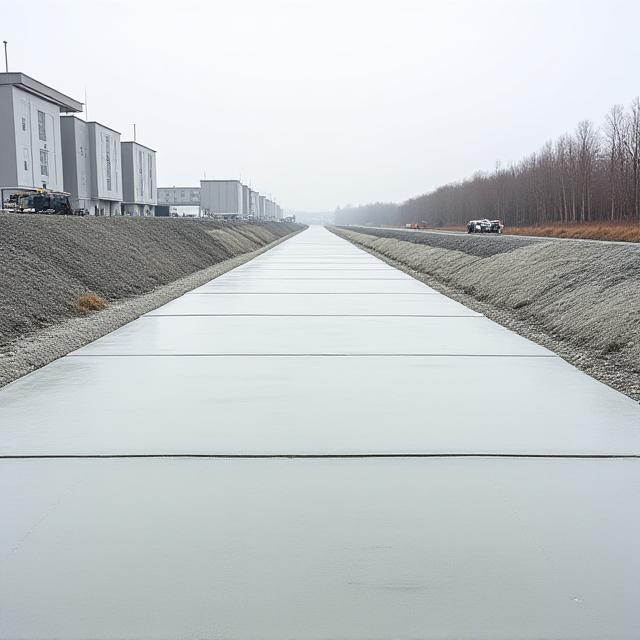 Industrial concrete paving project